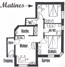 Grundriss der Ferienwohnung Matines